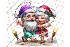 Summer Christmas Clipart PNG, Tropical Holiday Art Clip Art Product Image 4
