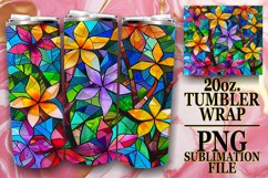 Stained Glass Tree Wrap 20oz Colorful Tumbler Art Product Image 1