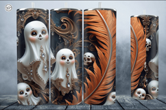 4 Halloween Tumbler Wrap Sublimations, 20 oz Product Image 5