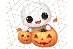 Cute Halloween Ghost Clipart PNG, Ghost and Friends Holiday Product Image 4