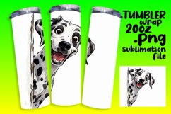 Playful Peek-a-Boo Dog Charm Sublimation Tumbler Wrap - Product Image 1