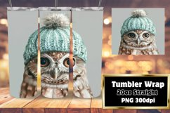 Snowy Winter Wildlife Tumbler Wrap 20oz Product Image 1