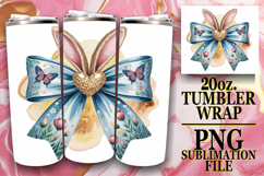 HAPPY VIBES 20oz TUMBLER WRAP, Easter Bow Product Image 1