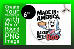 Dynamic Keychain Round Design PNG , Funny Ghost Product Image 1