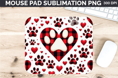 Watercolor Paws Mouse Pad Sublimation - Valentines PNG Product Image 1