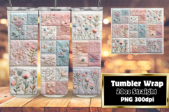 20oz Customizable Tumbler Design , Patchwork Product Image 1