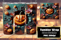 BEAUTY 20oz Tumbler Template for DIY , 3D Pumpkin Product Image 1