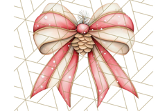 Muted Cozy Christmas Bows PNG Clipart, Winter Holiday Png Product Image 4