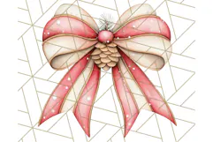 Muted Cozy Christmas Bows PNG Clipart, Winter Holiday Png Product Image 4