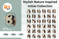 Stylish Nature Inspired Initial Collection Monogram Product Image 1