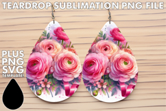 Joyful TEARDROP Earrings Art, Flowers Product Image 1
