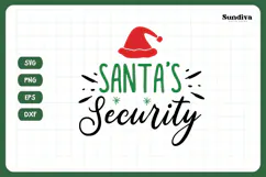 Christmas Dog Bandana Quotes SVG | Santa's Security Product Image 3