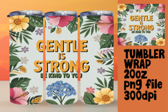 FRESH 20oz Tumbler Wrap for Personalization , Flower Quote Product Image 1