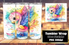 Joyful Animal Adventure Sublimation Tumbler Design - 20oz Product Image 1