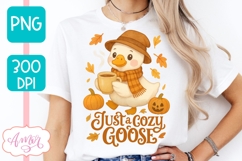 Just a cozy goose sublimation PNG | Fall shirt png design Product Image 5