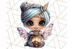 Halloween Fairy Clipart PNG, Cute Chibi Fairy Art Clip Art Product Image 4