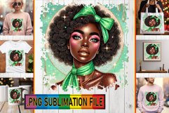 Playful TOTE BAG Gift PNG, Afro Girl Product Image 1