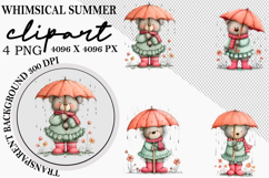 Whimsical Summer Watercolor Clipart PNG Product Image 10