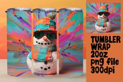 Sunny Snowman Shores: Beachy Sublimation Product Image 1