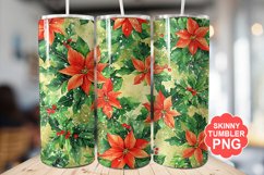 Christmas Flowers Tumbler | Christmas Tumbler Wrap Product Image 1