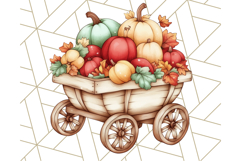 Fall Dinosaur PNG Clipart with Autumn Elements, Cute Dino Product Image 4