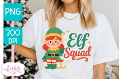 Cute Christmas PNG design, Elf squad PNG sublimation Product Image 5