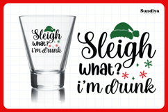 Funny Christmas Shot Glass Quote SVG | Sleigh What? Product Image 3