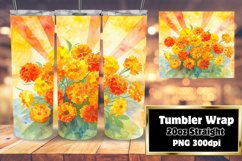 Colorful Flower Pattern 20oz for Teardrop Earrings Product Image 1