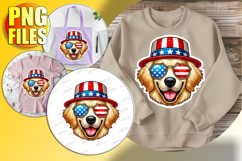Cheerful PNG Sublimation Art, American Dog Product Image 1