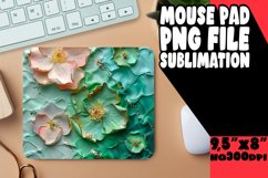 Sublimation Mouse Pad with 3D Marble Flower Design Product Image 1