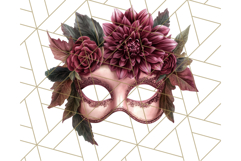 Vintage Garden Masquerade Floral Eye Mask PNG Clipart Product Image 4