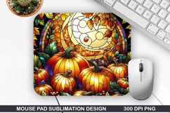 Pumpkin Mouse Pad Sublimation, Halloween Mouse Pad PNG Product Image 1