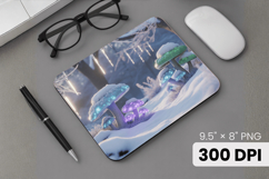 Winter Wonderland Snowflake PNG, Icy Tree Mouse Pad Design Product Image 1