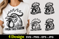 I Run This Farm Rooster SVG PNG Product Image 1