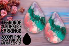 Trendy Teardrop Sublimation Artwork PNG , Abstract Pattern Product Image 1