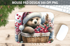 Bear Mouse pad Sublimation - Thanksgiving Animal PNG Design Product Image 1