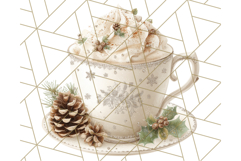 Christmas Coffee Mugs Clipart PNG Festive Cups Product Image 4