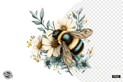 Summer Bees &amp; Sunflowers PNG - Summer Clipart Product Image 1