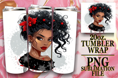 Enchanted Journeys 20oz tumbler wrap, Xmas Girl Product Image 1