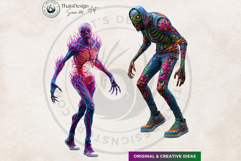 Acid Monsters Clipart Pack - Neon Fantasy Characters Product Image 8