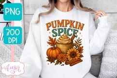 Pumpkin spice coffee PNG for sublimation | Fall design Product Image 2