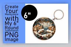 Elegant Keychain Round Design PNG , Christmas Product Image 1