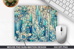 Snowflakes Mouse Pad Sublimation, Christmas Mouse Pad PNG Product Image 1