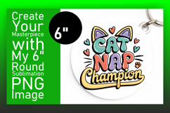 Unique Circle PNG for Sublimation , Cat Quote Product Image 1