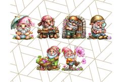 52 Gnomes at Work Clipart PNG, Cute Gnomes PNG Illustration Product Image 8