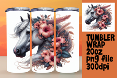 20oz Tumbler Sublimation PNG , Horse Product Image 1