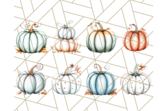 Fall Pumpkin Clipart PNG, Autumn Pumpkins, Jewel Tones Png Product Image 4