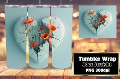 3D Love on Sublimated Tumbler Product Image 1