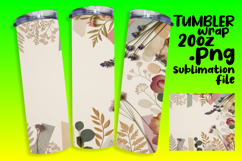20oz Tumbler Graphic for Sublimation , Flowers Product Image 1