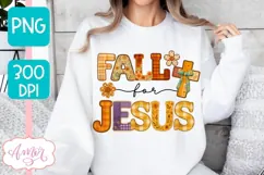 Fall for Jesus shirt PNG for sublimation, Christian shirt Product Image 3